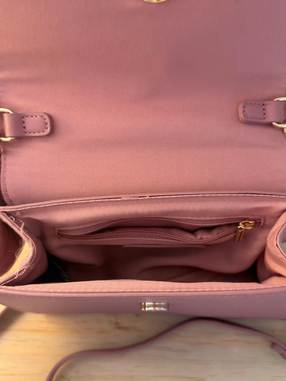 Like Dreams Mauve Pink Chain-Handle Crossbody Bag